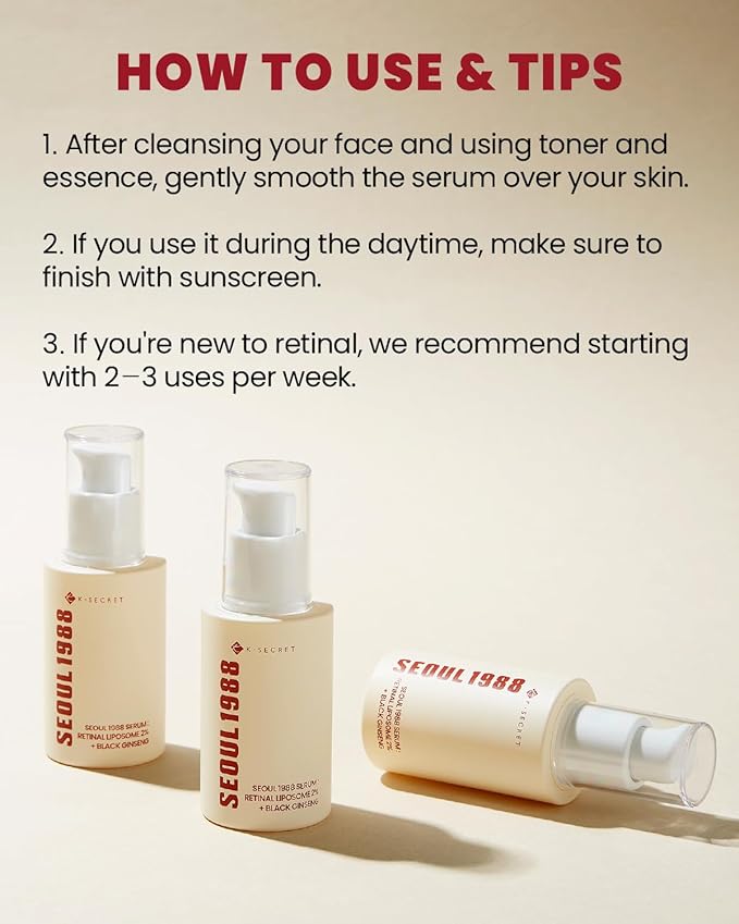K-SECRET SEOUL 1988 Serum : Retinal Liposome 2% + Black Ginseng, 30ml.