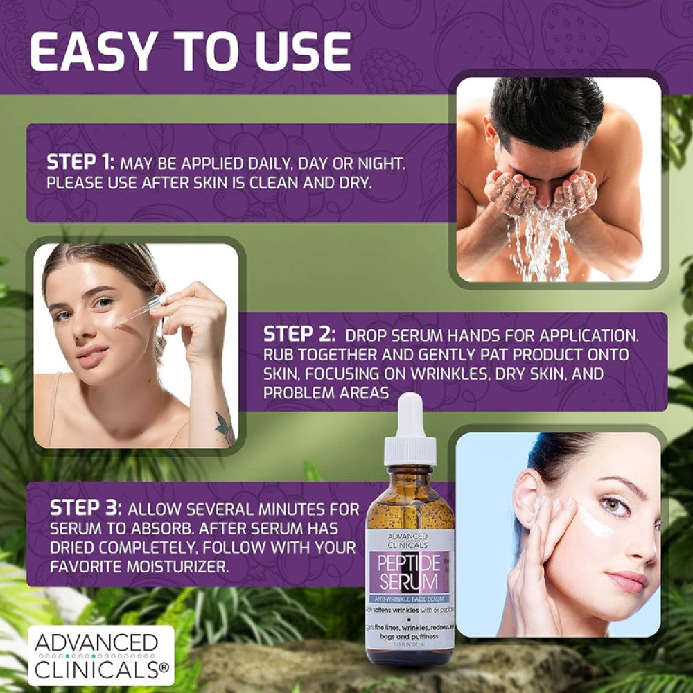 سيروم الوجه المضاد للتجاعيد ببتيد من أدفانسد كلينيكالز - ٥٢ مل