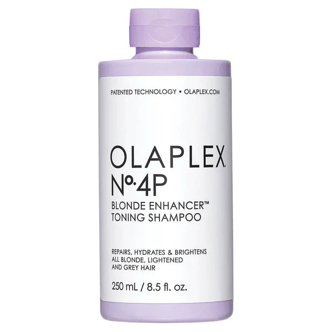 Olaplex No. 4P Blonde Enhancer Toning Shampoo.