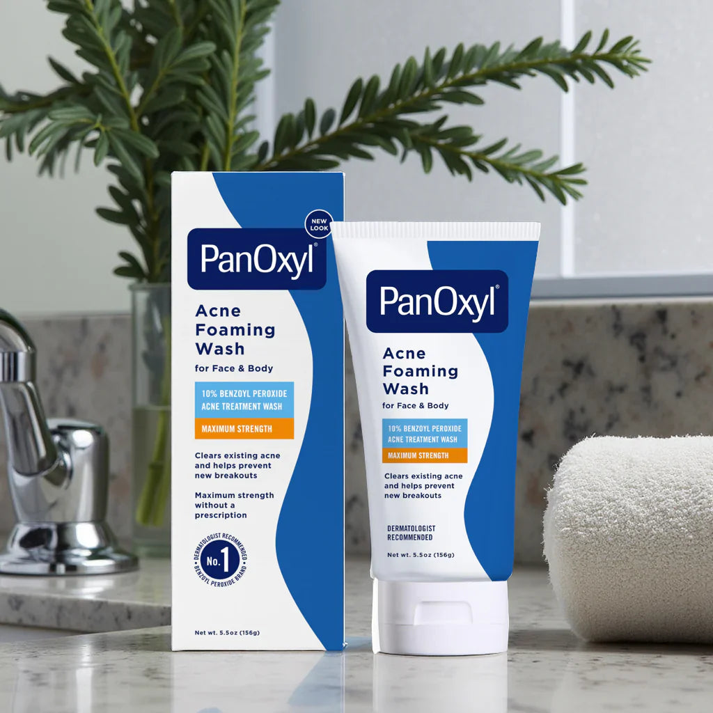 PanOxyl Acne Foaming Wash 10% Benzoyl Peroxide Maximum Strength - 156g.