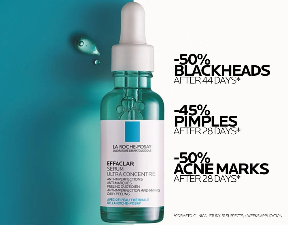La Roche-Posay Effaclar Acne Serum with Salicylic Acid and Niacinamide for Oily and Acne Prone Skin 30ml