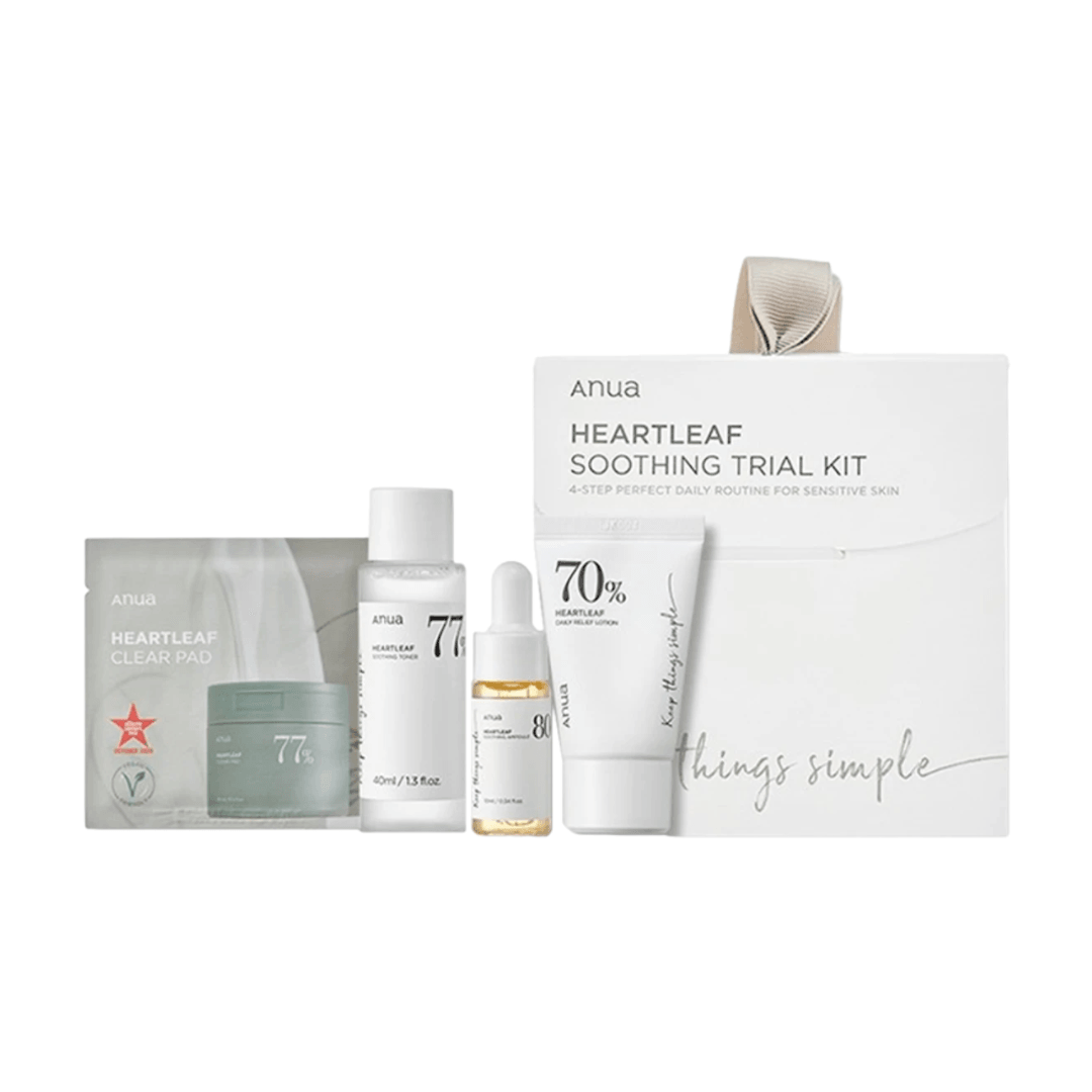 Anua Heartleaf Soothing Trial Kit.