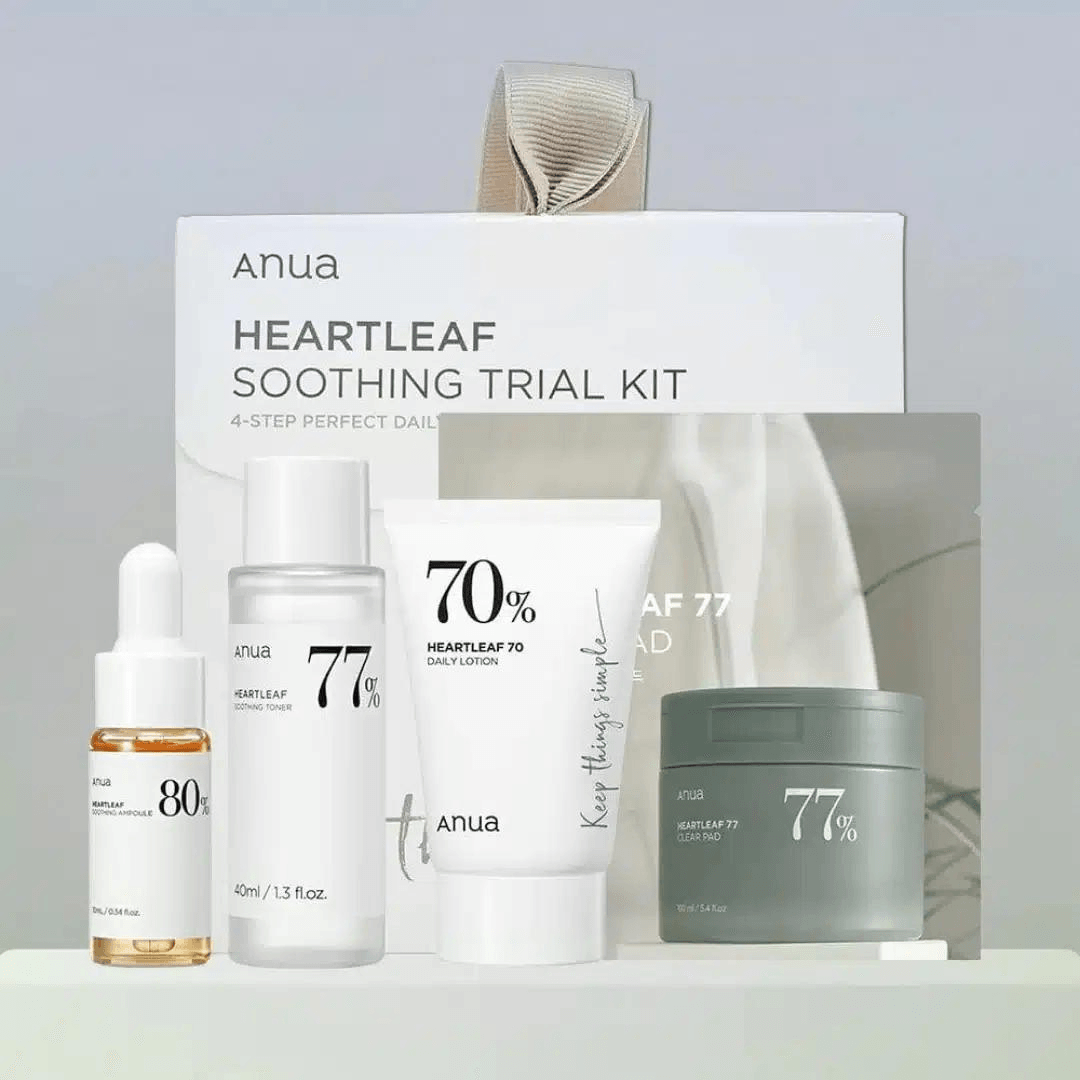 Anua Heartleaf Soothing Trial Kit.