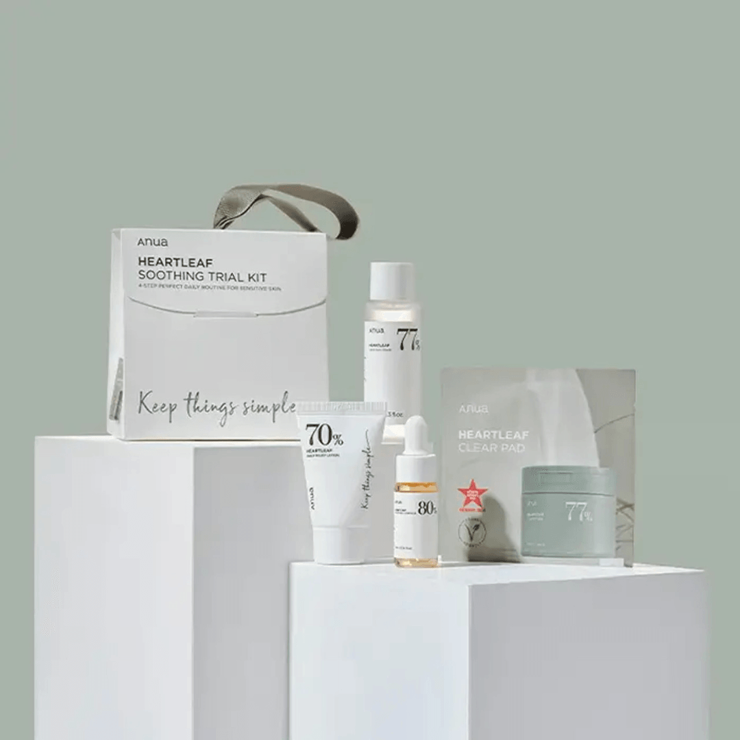 Anua Heartleaf Soothing Trial Kit.