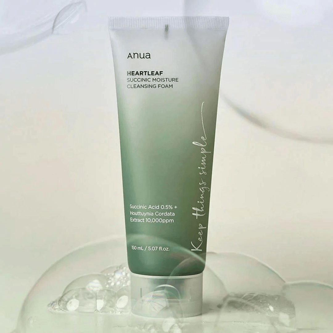 Anua Heartleaf Succinic Moisture Cleansing Foam - 150 ml.