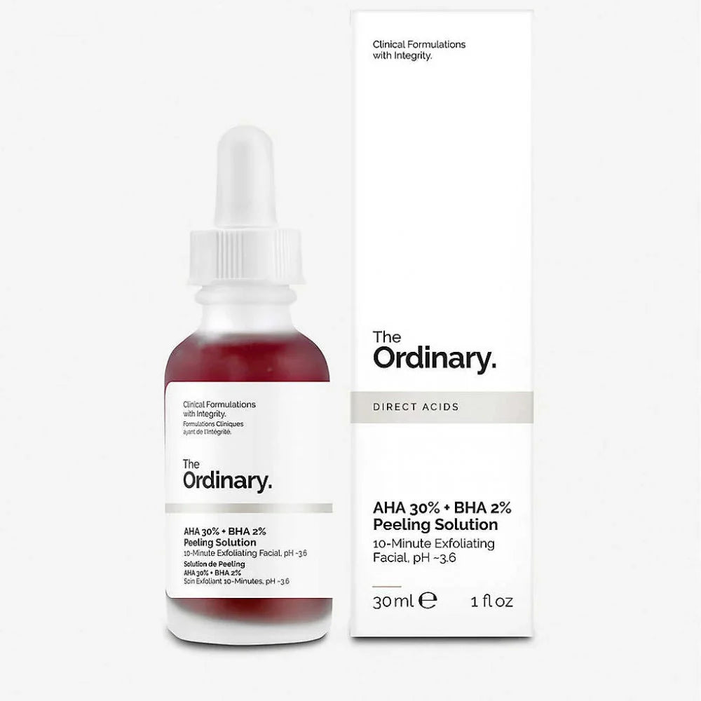 The Ordinary AHA 30% + BHA 2% Peeling Solution.