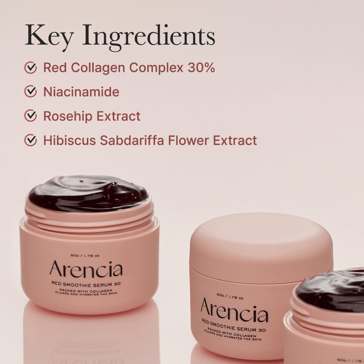 Arencia Overnight Red Smoothie Face Mask Serum.