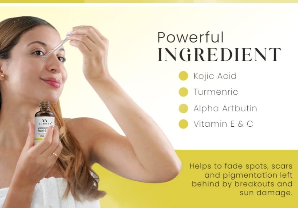 Almoes Discoloration Repair Kojic Acid Serum with Vitamin C 30 ml.