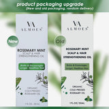 ALMOES ROSEMARY ORGANIC WITH MINT,BIOTIN, VIT E, A,D,Scalp & Hair Strengthening Oil.