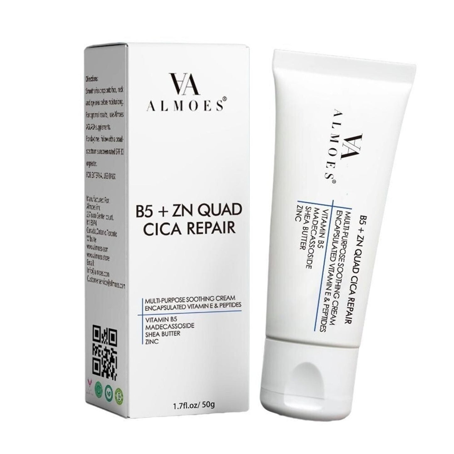 Almoes - B5 And ZN Quad Cica Repair Cream - 50g.