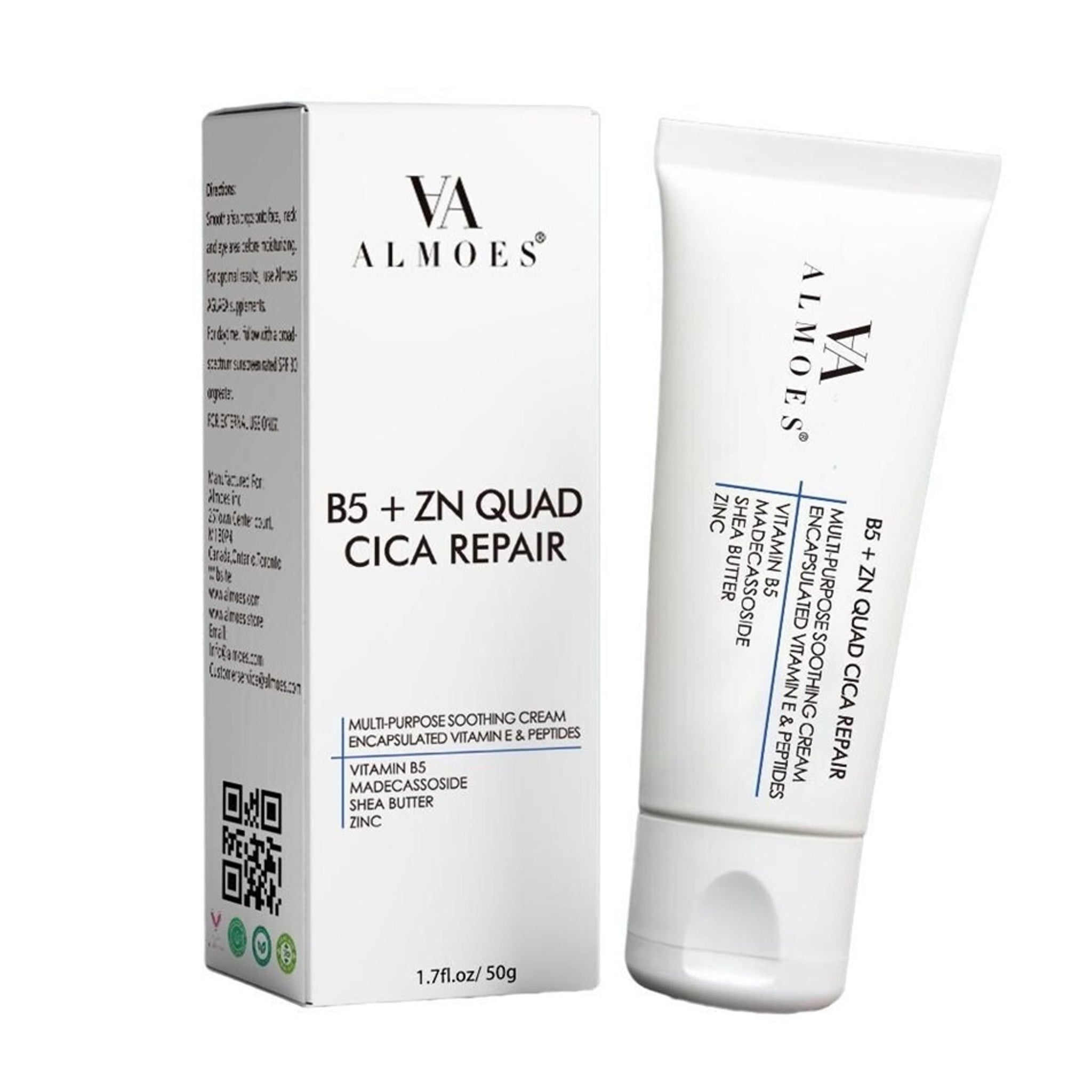 Almoes - B5 And ZN Quad Cica Repair Cream - 50g.