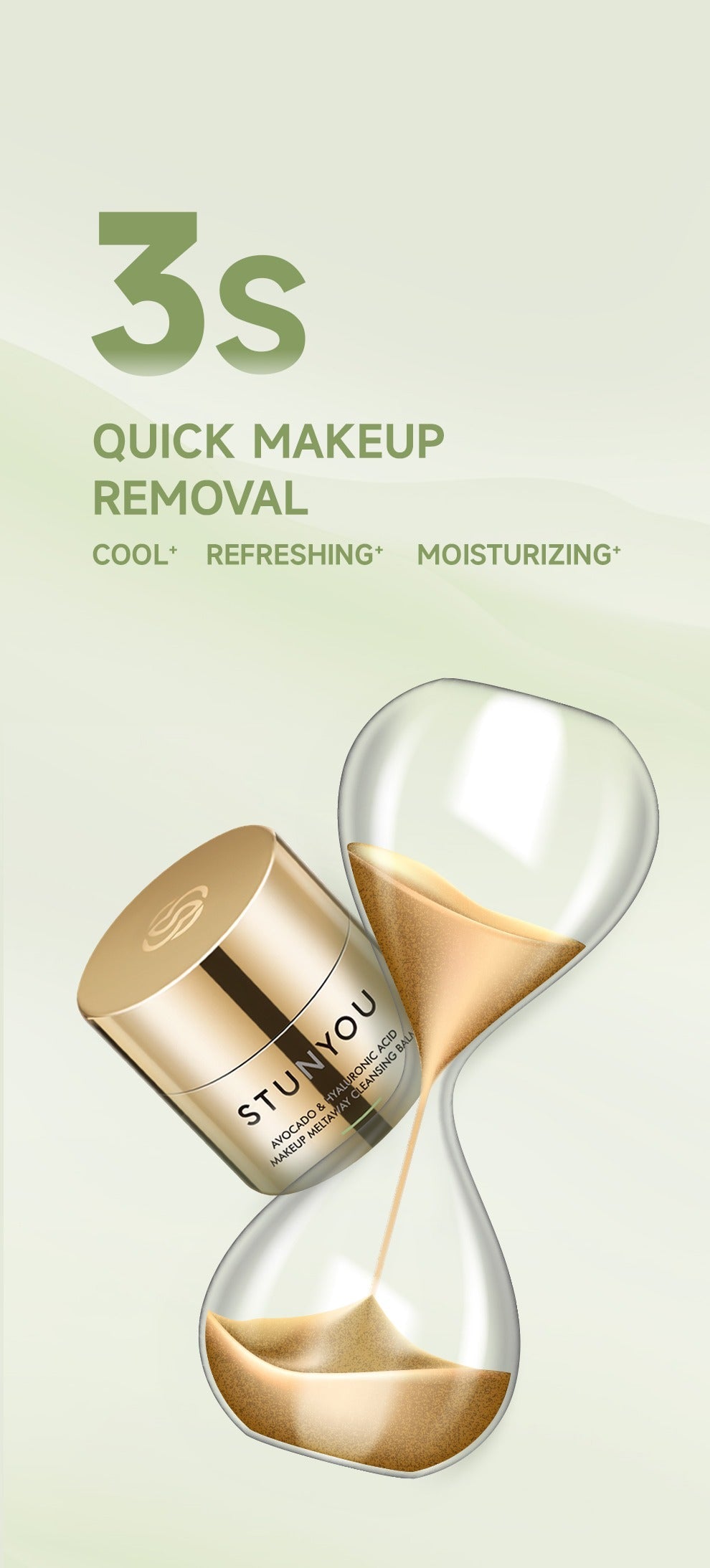 Avocado & Hyaluronic Acid Makeup Meltaway Cleansing Balm for all Skin type.