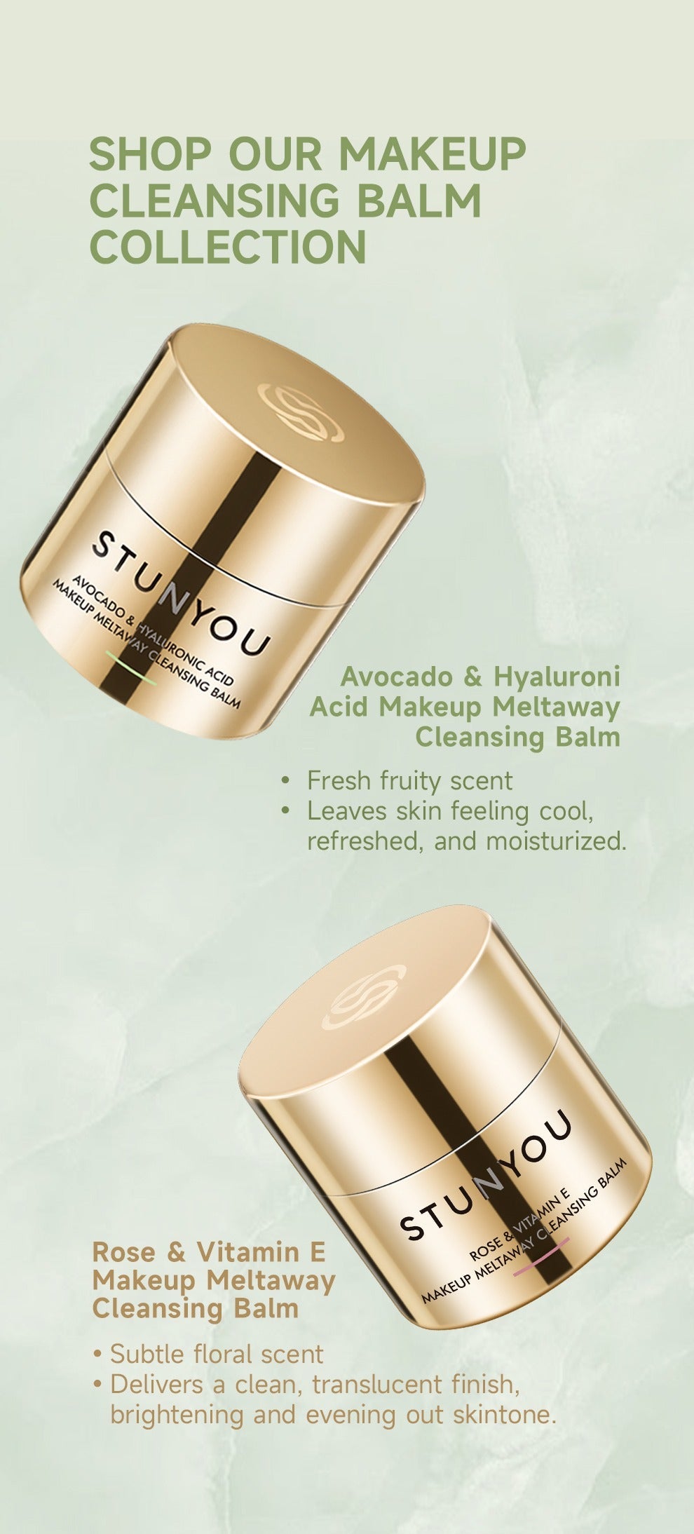 Avocado & Hyaluronic Acid Makeup Meltaway Cleansing Balm for all Skin type.