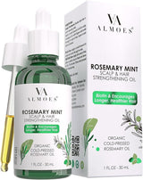 ALMOES ROSEMARY ORGANIC WITH MINT,BIOTIN, VIT E, A,D,Scalp & Hair Strengthening Oil.